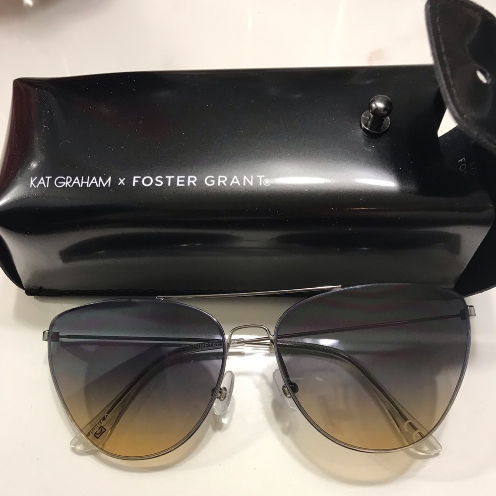 Kat Graham Foster Grant Gunmetal Sunglasses